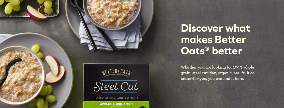 Betteroats Oat Steel Cut Maple and Brown Sugar Oatmeal with Flax, A Great Source